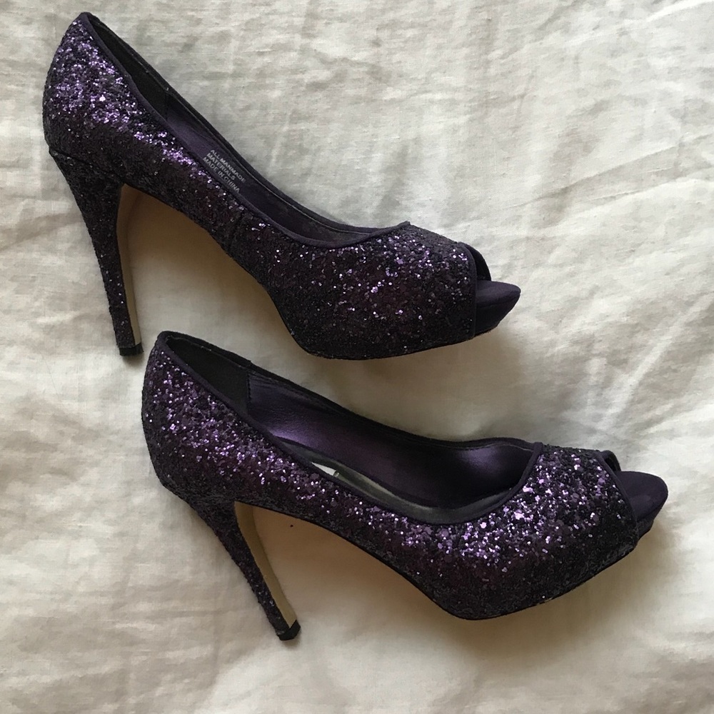 rsvp Purple Sparkle heels